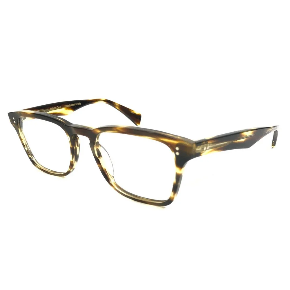 Article One Eyeglasses Frames Whitmore 30 Black Yellow Striped Horn 53-20-145